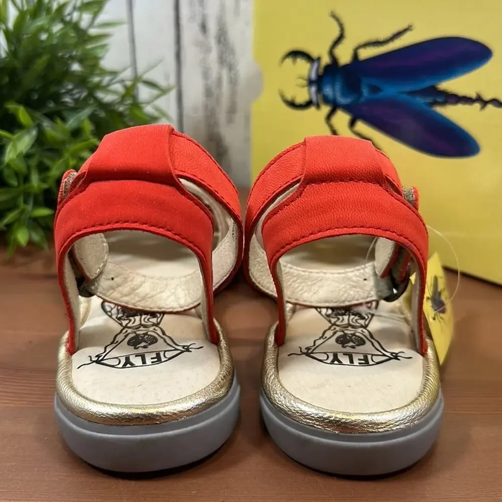 FLY London Cune Leather Multi-Strap Sandals Size 35‎
